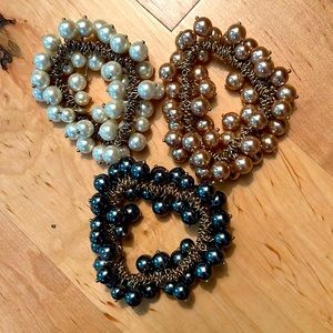 J Crew set of three pearl bracelets